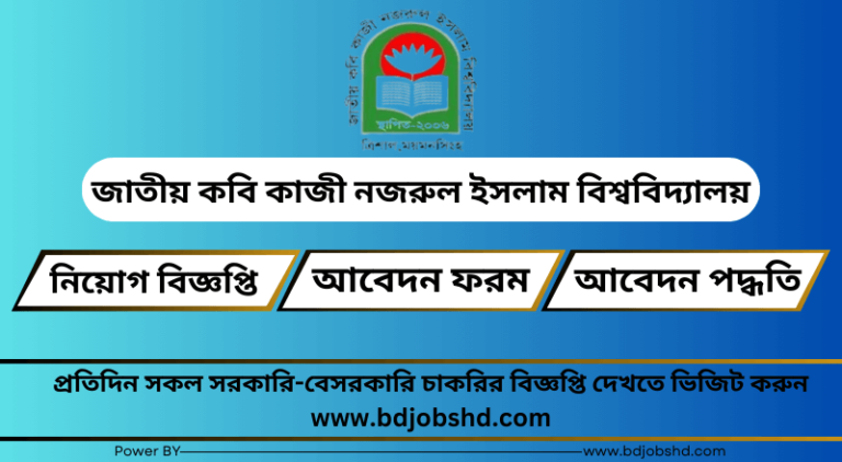 জাতীয় কবি কাজী নজরুল ইসলাম বিশ্ববিদ্যালয় নিয়োগ